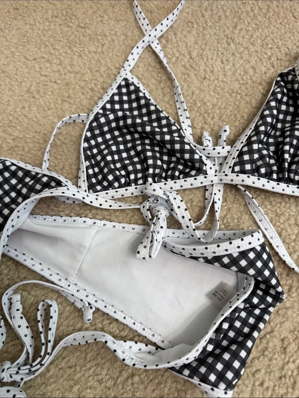 Black & White Gingham Bikini
